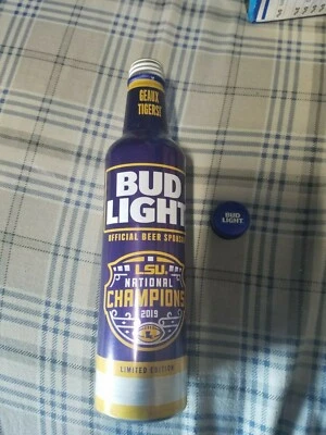 $4.99 • Buy 2020 Bud Light Limited Edition LSU 2019 National Championship Aluminum Bottle