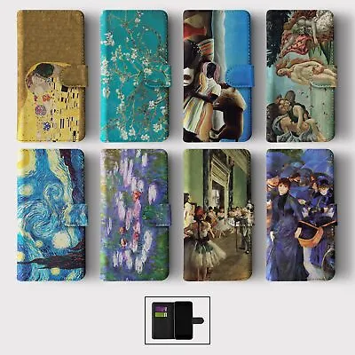 £8.99 • Buy Case For Iphone 14 13 12 11 Se Pro Max Wallet Flip Phone Cover Classic Paintings