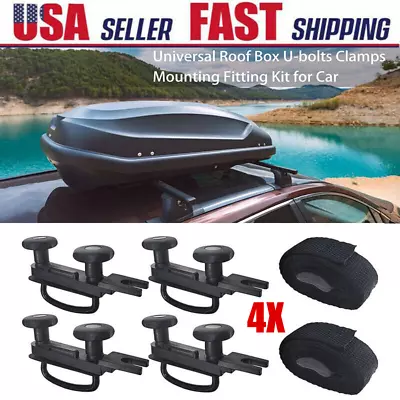 4pcs Roof Box Car U-Bolts Roof Rack Bracket Kit Van Mounting Fitting Universal • $21.32