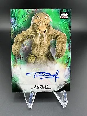 TIM DRY As J'QUILLE 2021 Topps Star Wars Galaxy AUTOGRAPH Green Serial #d /99 • £19.29