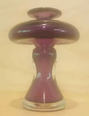 4  Glass Vase Perfume Thomas Buechner Purple Vitrix Studio Art Glass 1991 • $65