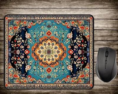 Persian Carpet Design-Non Slip Neoprene Computer Mouse Pad • $11.50