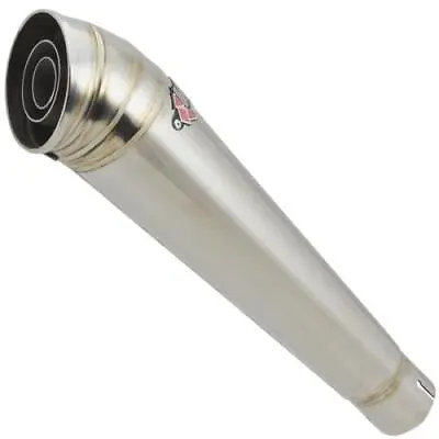 Lextek MP4 Stainless Steel Megaphone Exhaust Silencer 51mm Slip On End Can • £112