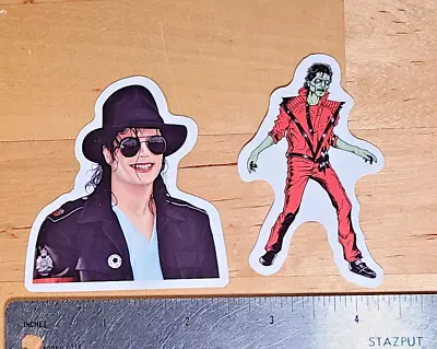 2 Michael Jackson Thriller Stickers 2 1/2  Vinyl Decal Free Shipping • $4