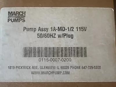 March Pumps 1-AA-MD 588001 Magnetic Drive Pump 115V 50/60Hz 16W • $124.99