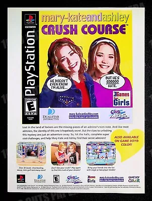 Mary-Kate And Ashley Crush Course Dualstar 2001 Game Print Magazine Ad Poster • $9.99