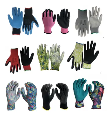 Gardening/Work Gloves Mens Womens Childrens Kids Comfy Protection-All Sizes 4-10 • £3