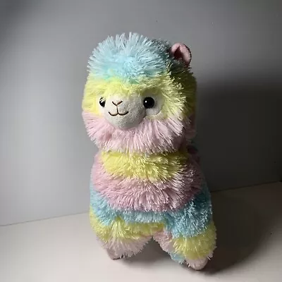 Alpaca Rainbow Plush Alpacasso Amuse Japanese Plush Toy Llama 16 Inch Round 1 • $14