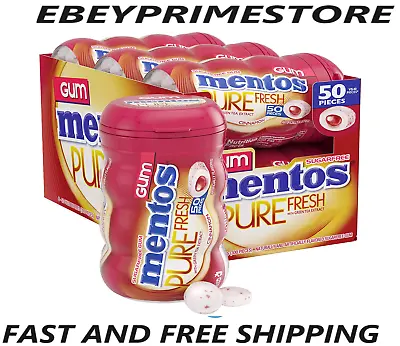 Mentos Gum Sugar-Free Cinnamon Chewing Gum 50 Pieces (6 Bottles Of 50) • $21.99