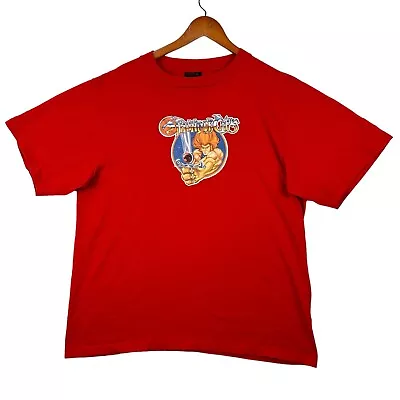 Vintage 90's Thundercats Changes Brand Tshirt Mens L Red Lion-O Made In USA • $16.97