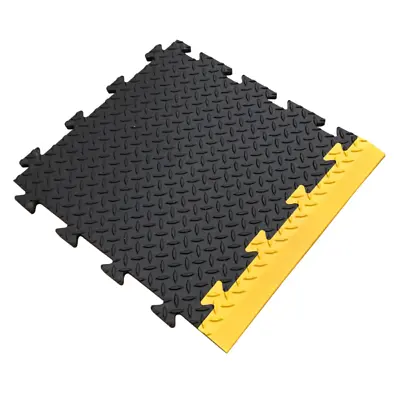 94 X Interlocking Garage Flooring Tiles Pack Heavy Duty Workshop Checker Pvc • £420