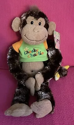 Aurora Cheeky Charlie Hanging Monkey With Banana In Tail Soft Plush Toy 8-18” • £24.99