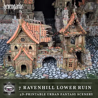 7 Ravenhill Lower Shops Ruined Terrain Dungeons And Dragons Warhammer AOS KOW Mo • $24