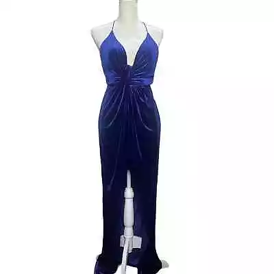 Aidan Mattox Purple Velvet Long Eveving Dresss NWT Size 6 • $109