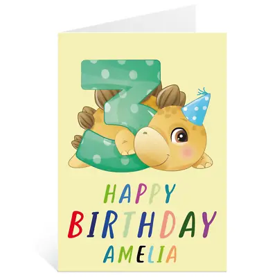 Personalised 3rd Birthday 8 Greetings Card 3 Years Old Sweet Boys • £2.49