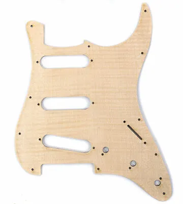 Guitar Pick Guard Fit ST Style Wooden Pickguards Flame Maple Scratch Plate SSS • $22.08
