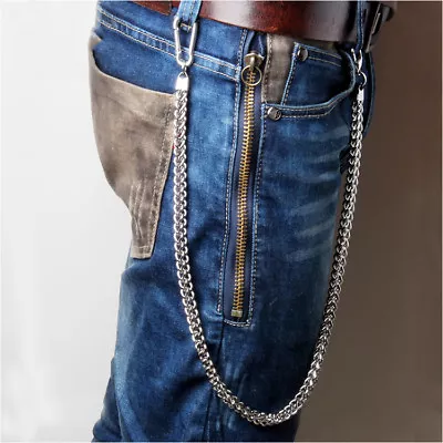 Vintage Long Strong Leash Biker Trucker Key Jean Heavy Wallet Chain Skull Bullet • $9.89