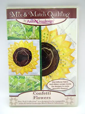 ANITA GOODESIGN CD Mix Match Quilting Confetti Flowers - 20 Embroidery Designs • $10.39