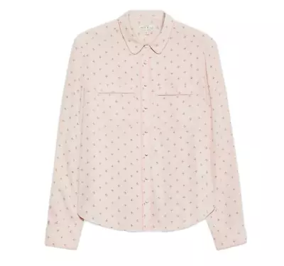 JACK WILLS Women's Raffier Pyjama Print Shirt Pink UK Size 12 #REF42 • £12.99