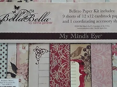 Vintage My Minds Eye Bella Bellezo Floral 9 Doublesided 12x12 Sheets & Die Cuts • $10