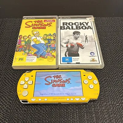 Sony Psp Playstation Portable Simpsons Edition With 2 Games • $179.99