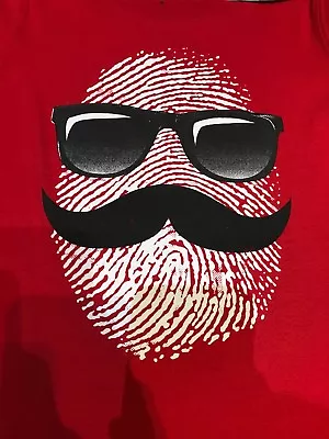 Circo Red T-Shirt Thumbprint Design With Mustache & Sunglasses Size 4T NWT • $4.99