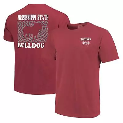Women's Maroon Mississippi State Bulldogs Comfort Colors Checkered Mascot • $34.99