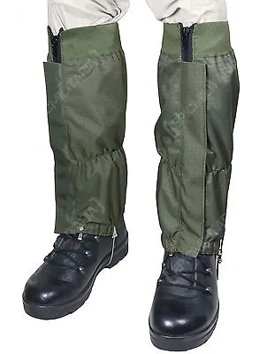 Waterproof Rip Stop Gaiters Olive Green - Winter Hiking Walking Heavy Duty New • $44.31