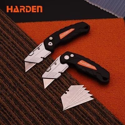 2pcs Of Heavy Duty Folding Utility Knife Box Cutter Quick Change 5 Blades Harden • $12.99