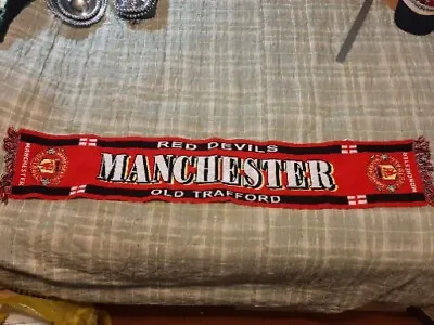 Manchester United Red Devils Old Trafford Scarf Length 54  X 9  Wide • $18.88