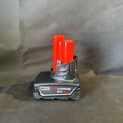 Genuine Milwaukee 48-11-2440 Battery M12 12V XC 4.0 Ah Red Lithium Ion • $35