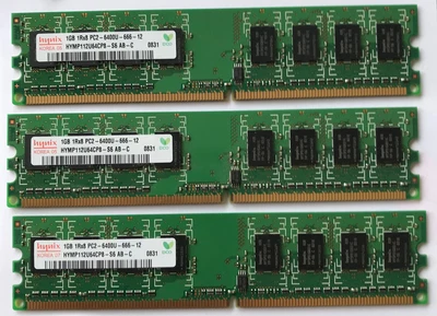£5 • Buy HYNIX HYMP112U64CP8-S6 AB-C 3x1GB Memory RAM PC2-6400U-666-12 DDR2-800MHz 