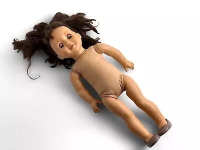 Meritus 18  M.I.I. Jointed Plastic Cloth Body Doll 1997 Brown Hair Sleepy Eyes • $14.07