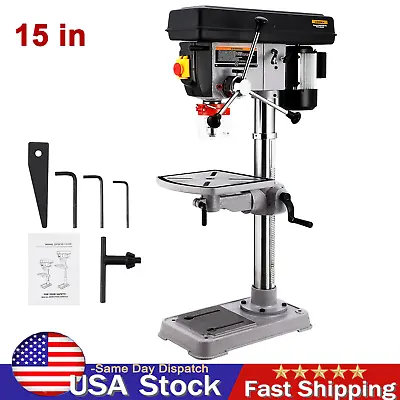 15'' Benchtop Drill Press Cast Iron Pure Copper Motor 288-3084RPM Variable Speed • $459.99