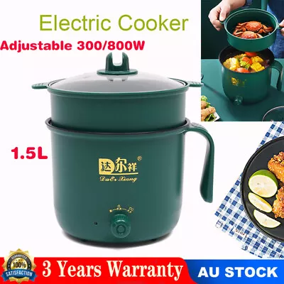 Multifunctional Electric Rice Cooker 1.5L Heating Pot 2Layer 2-3 Person 300/800W • $20.90