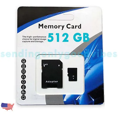 512GB Universal Micro SDXC TF Flash Memory Card Class 10 A+ USA • $10.97