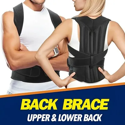 Magnetic Therapy Posture Corrector Back Shoulder Support Belt Brace Protector US • $19.98