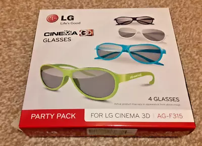 LG 3D Cinema Glasses Party Pack Of 4 Coloured Pairs AG-F315 • £9.99