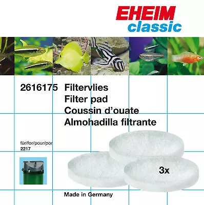 EHEIM 3pc FINE FILTER PAD WHITE For 2217 CLASSIC • £20.87