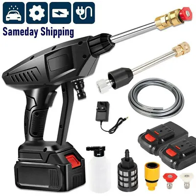 £59.99 • Buy 2 Battery Portable Cordless Car High Pressure Washer Jet Water Wash Cleaner Gun