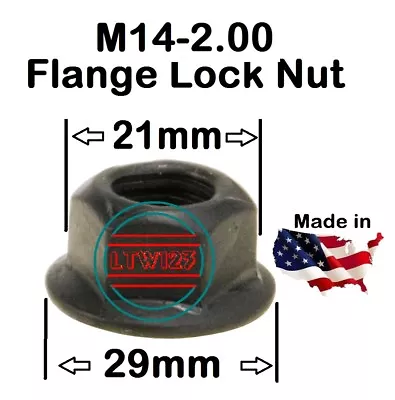 (2) M14-2.0 Metric Hex Flange Lock Nuts Class 10 DIN 6927 • $8.50