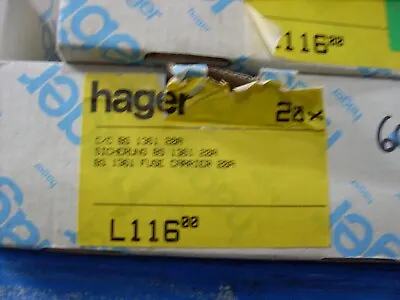 Hager L11600 Cartridge Fuse Holder 20a 10x25mm • £4.99