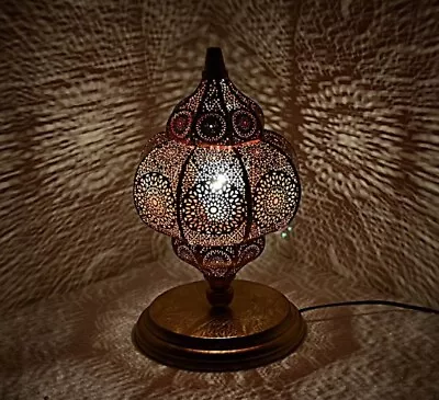 14 Gold Moroccan Table Lighting Handmade Modern Turkish Home Decor Pendant Lamp • $71.37