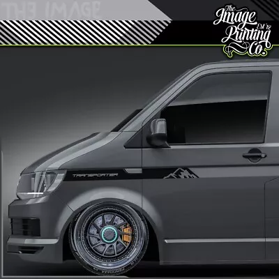 VW Transporter Mountains Wing Vinyl Decal Kit - T456 -  Stickers - Camper Mods • $49.55