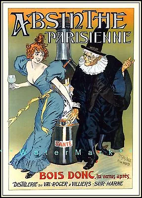 Absinthe Parisienne 1894 French Vintage Poster Art Print Liquor Advertisement • $21.58