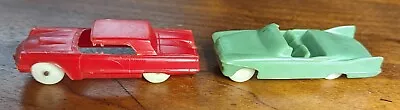(2) Vintage F&F Mold & Die Works Plastic Blue Plymouth Fury & Red Ford T-Bird • $19.97