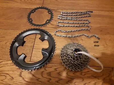 Shimano FC-R8000 Ultegra Chainrings CS-R8000 Cassette And 11s Chain USED • £55