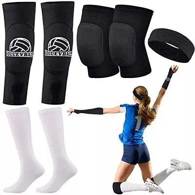 Volleyball Knee Pads Volleyball Arm Sleeves Volleyball Socks And Headband 4 P... • $27.02