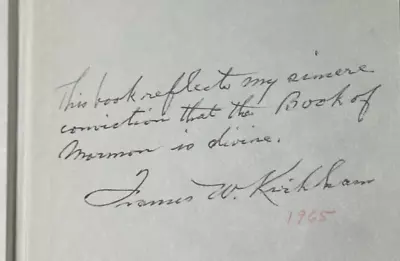 Francis Kirkham SIGNED A New Witness For Christ In America Book Of Mormon LDS • $11.99