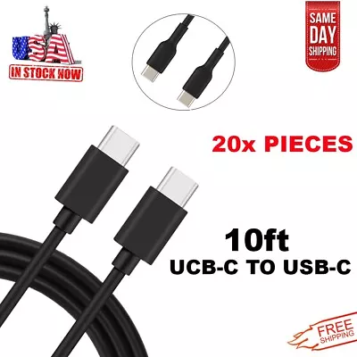 10FT 10x Lot Of USB-C To USB-C Cable Charging Cord Type C Charger Wholesale Bulk • $19.99